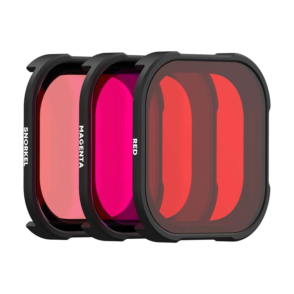 PolarPro Divemaster 3pk Filters For GoPro Hero12 Red, Magenta and Snorkel Filter