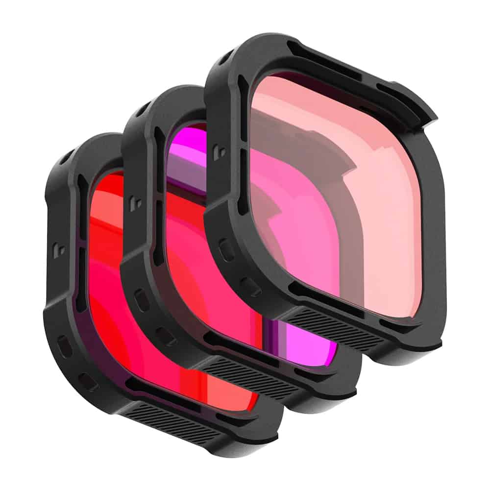 PolarPro Divemaster 3pk Filters For GoPro Hero12 Red, Magenta and Snorkel Filter