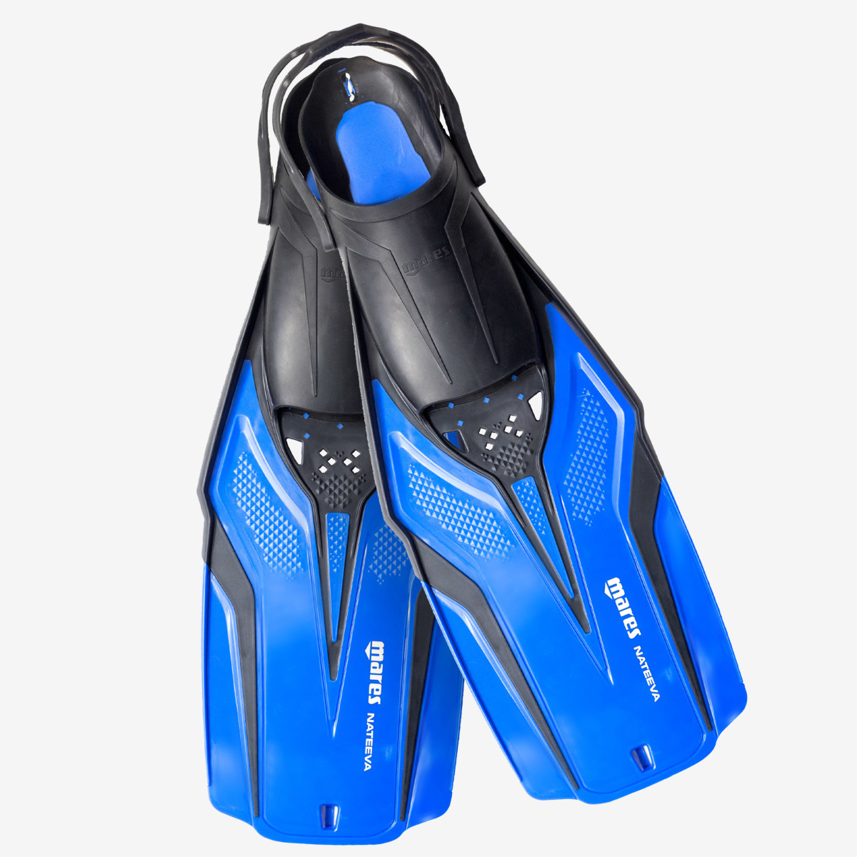 Mares Nateeva Adjustable Heel Snorkelling Fins Blue Pair