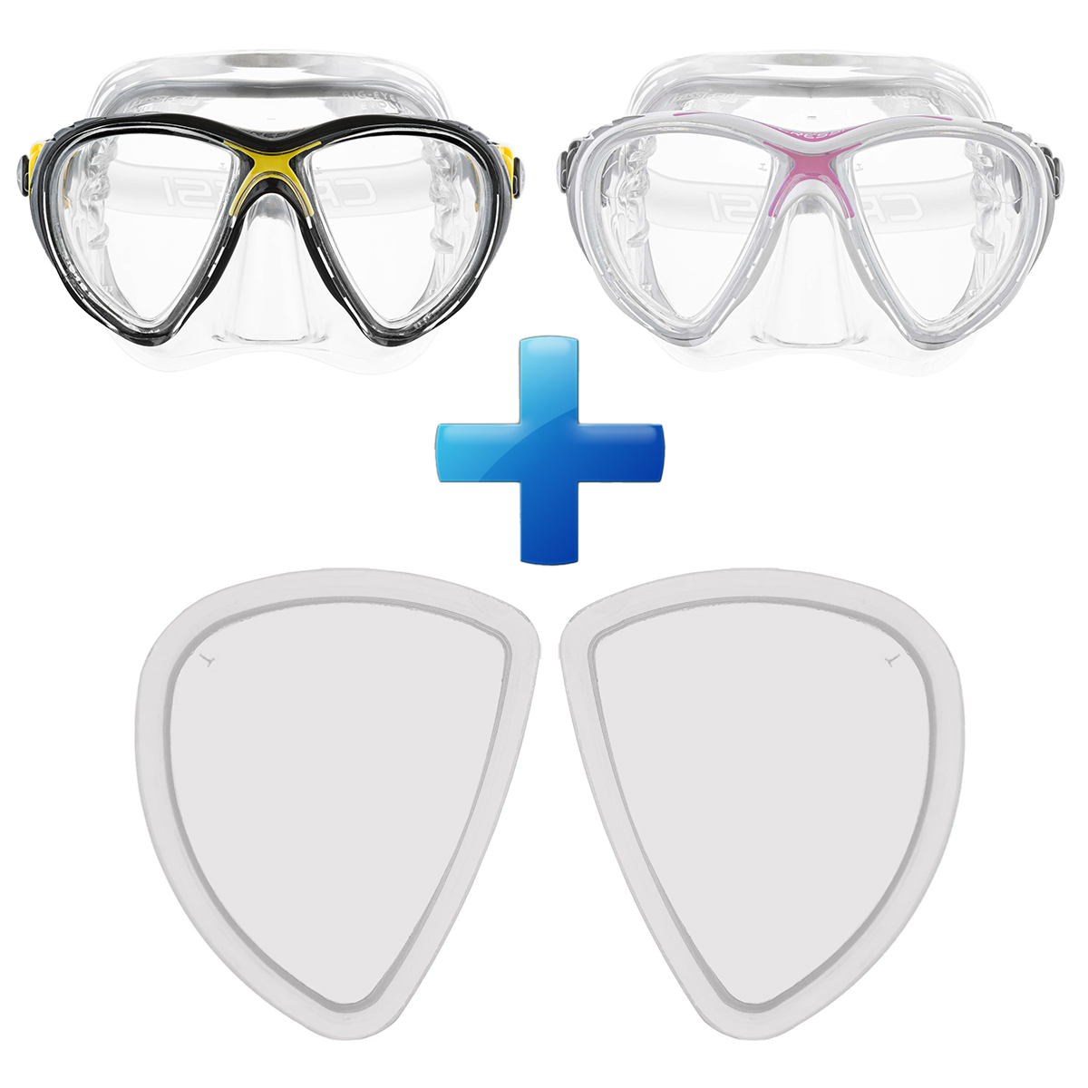Cressi Big Eyes Evo Mask With Fitted Prescription Lenses