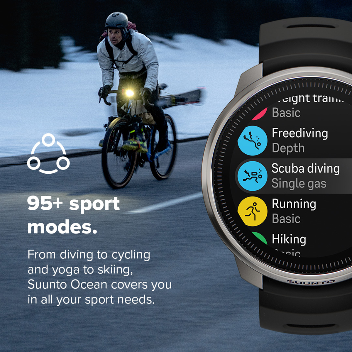 Suunto Ocean Dive Computer + Outdoor Sports Watch SPorts Modes