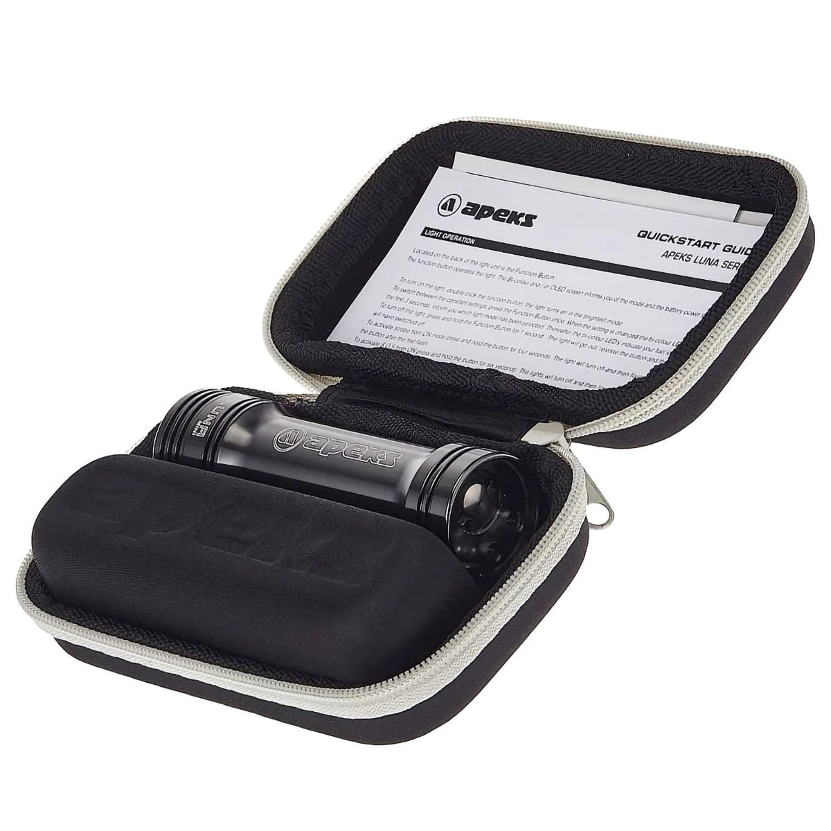 Apeks Luna Mini 1000 Lumens Dive Light Grey In Box