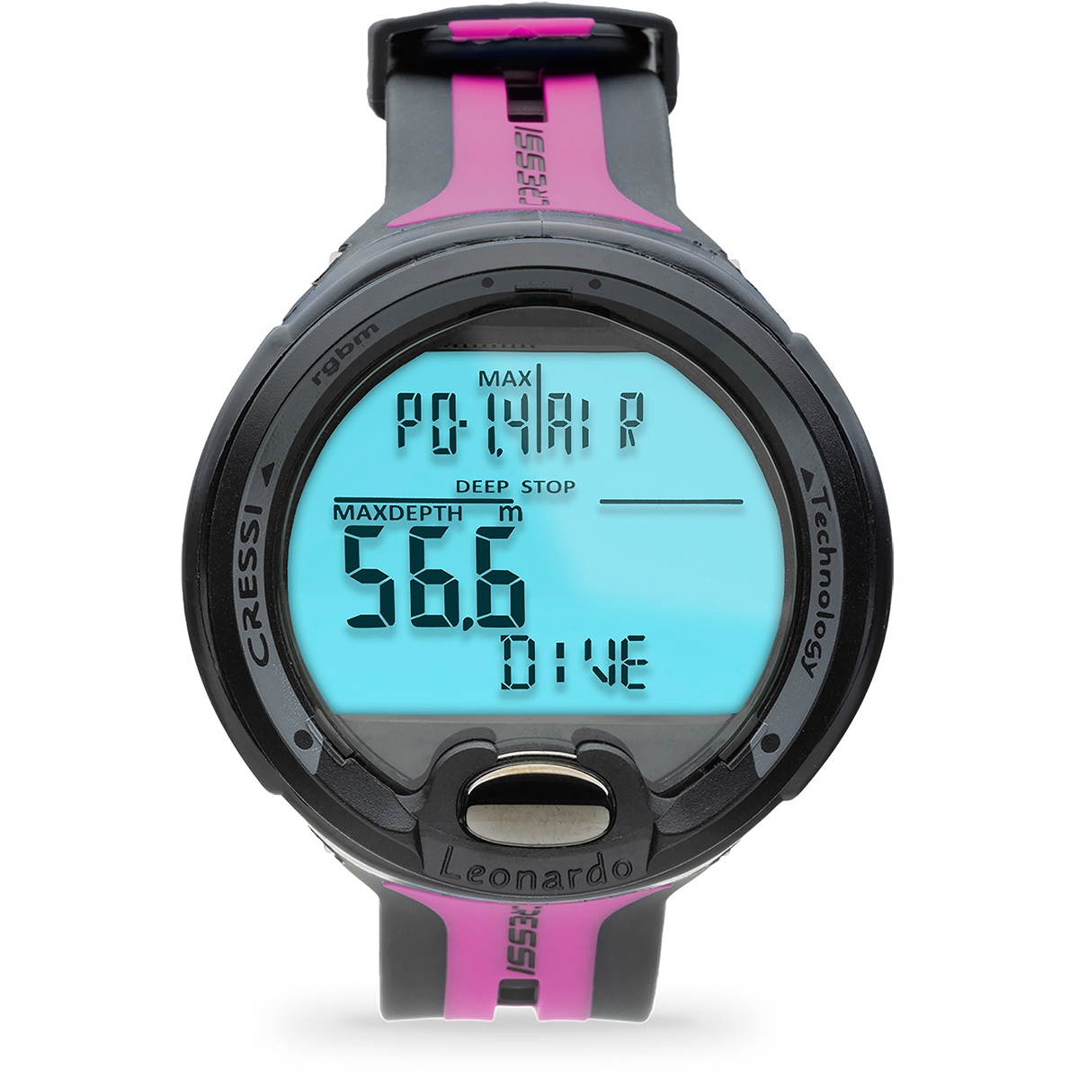 Cressi Leonardo 2.0 Dive Computer Black/Pink Front
