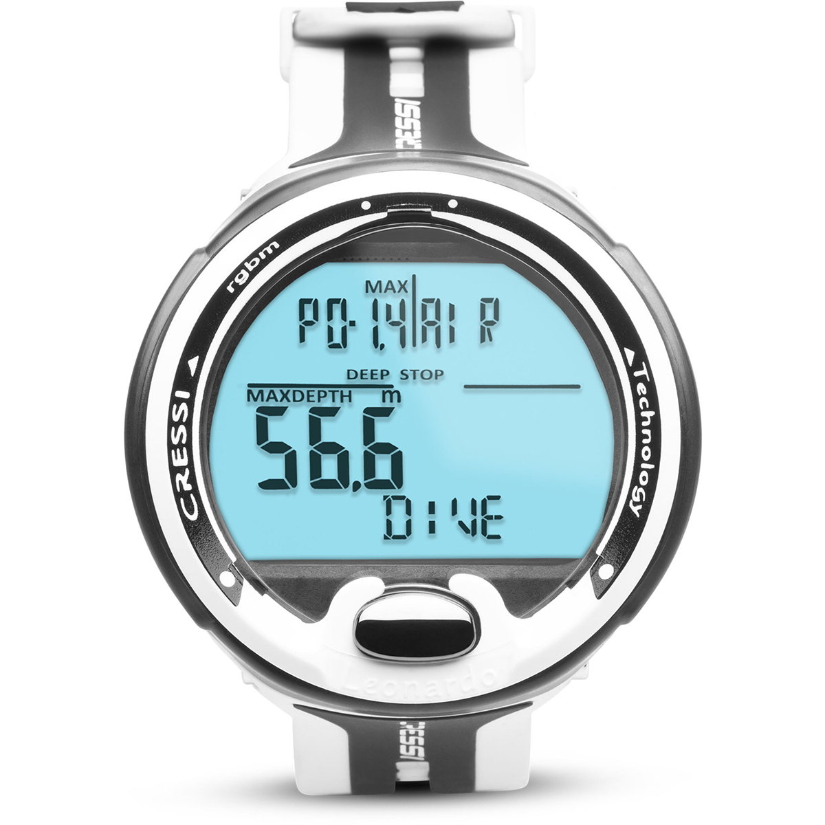 Cressi Leonardo 2.0 Dive Computer White/Black Front