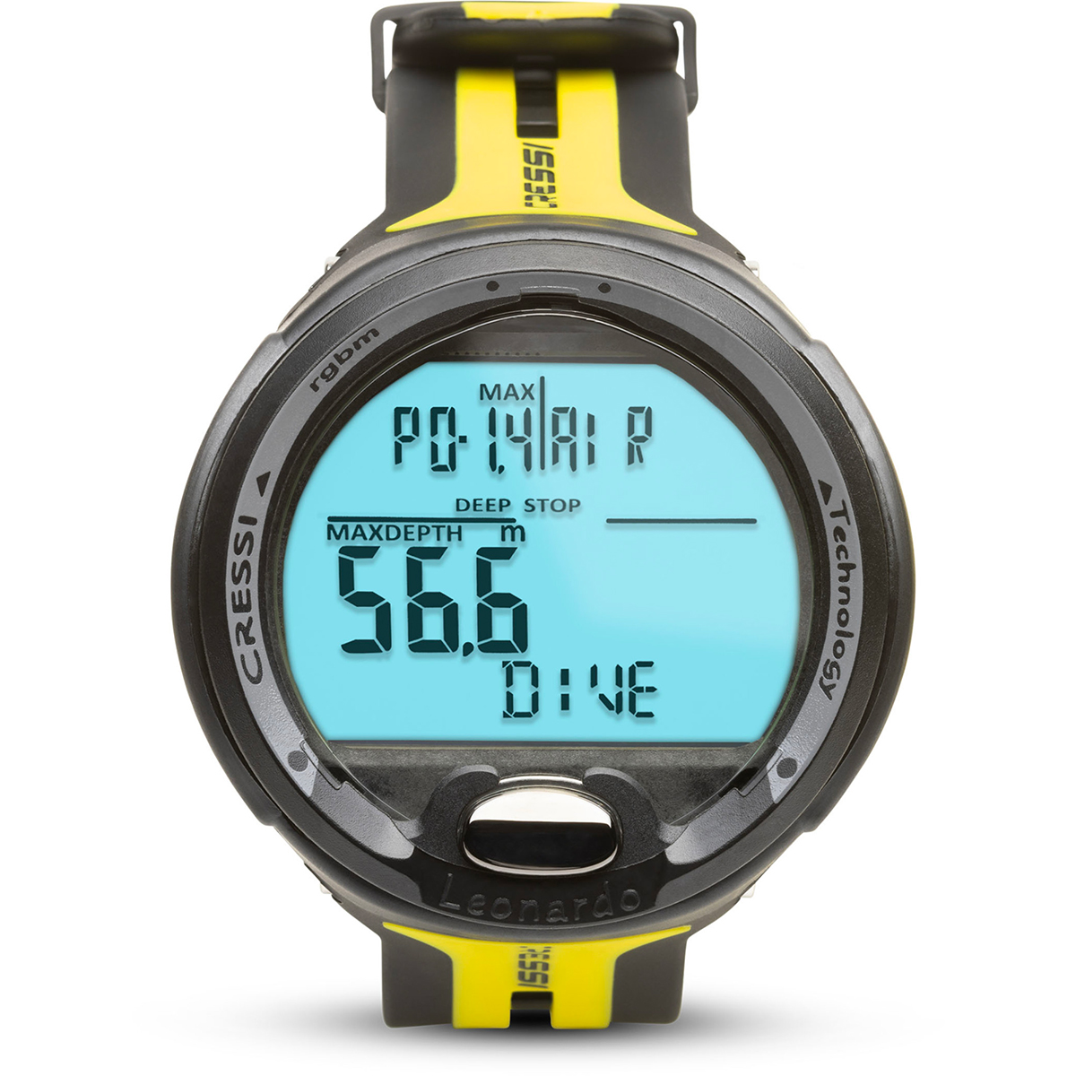 Cressi Leonardo 2.0 Dive Computer Black/Yellow Front
