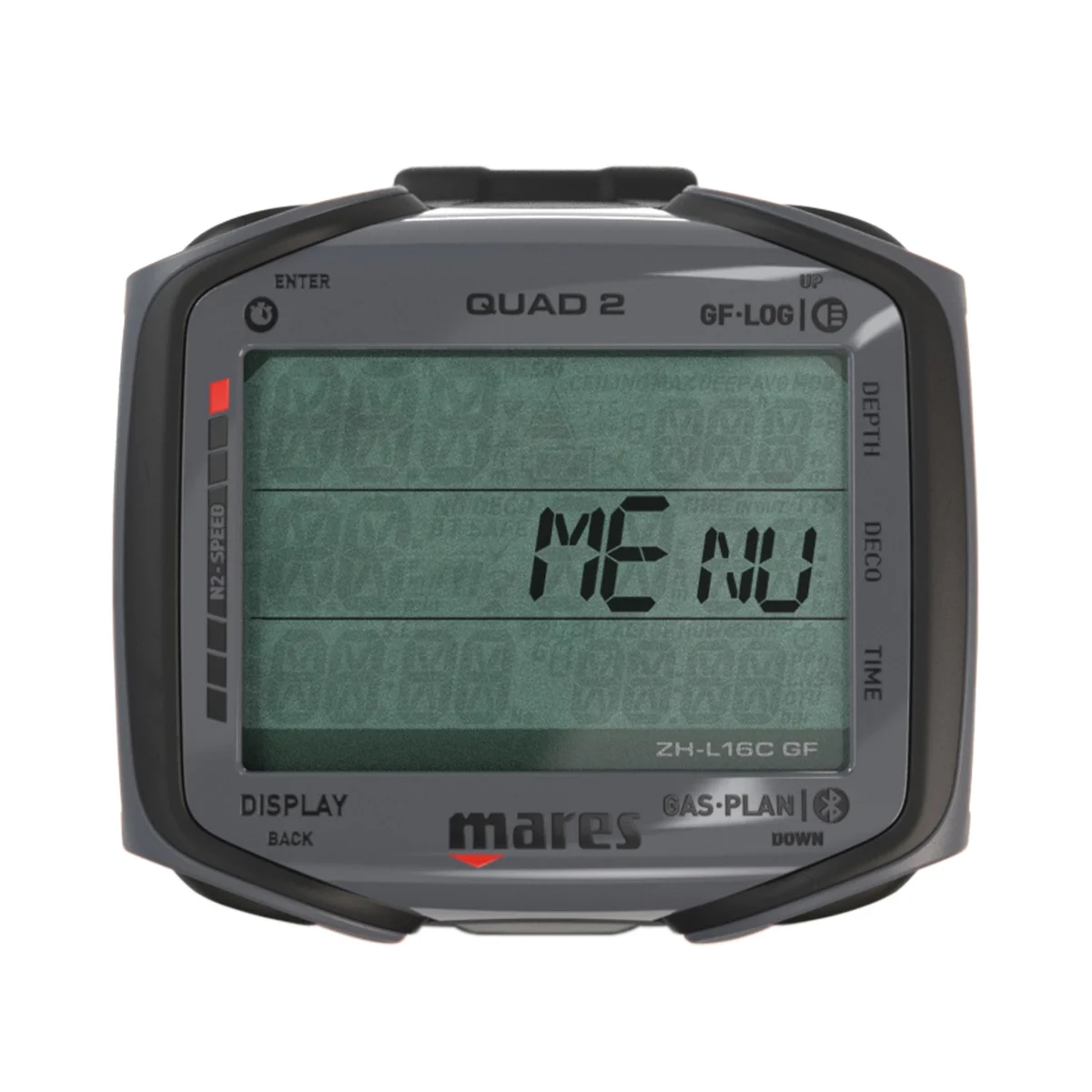Mares Quad 2 Dive Computer Front Display Black