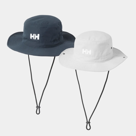 helly hansen grey and navy crew sun hat