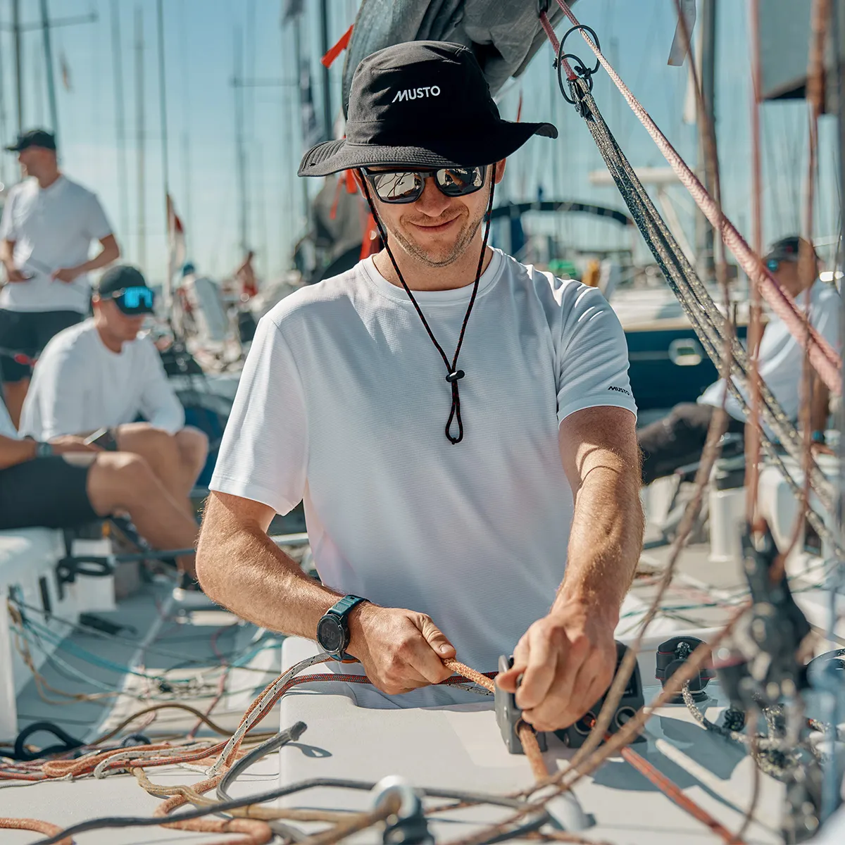 Musto evo fast drying brimmed hat true navy used