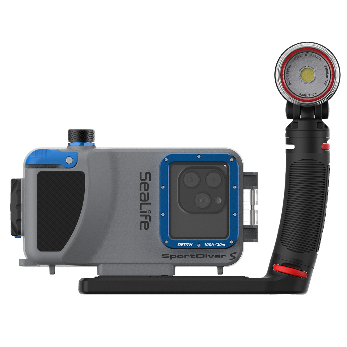 sealife sportdiver s smartphone housing with sea dragon video light