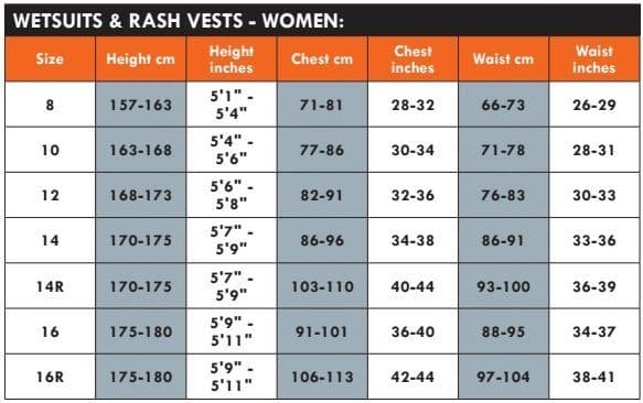 typhoon-ladies-wetsuit-size-chart