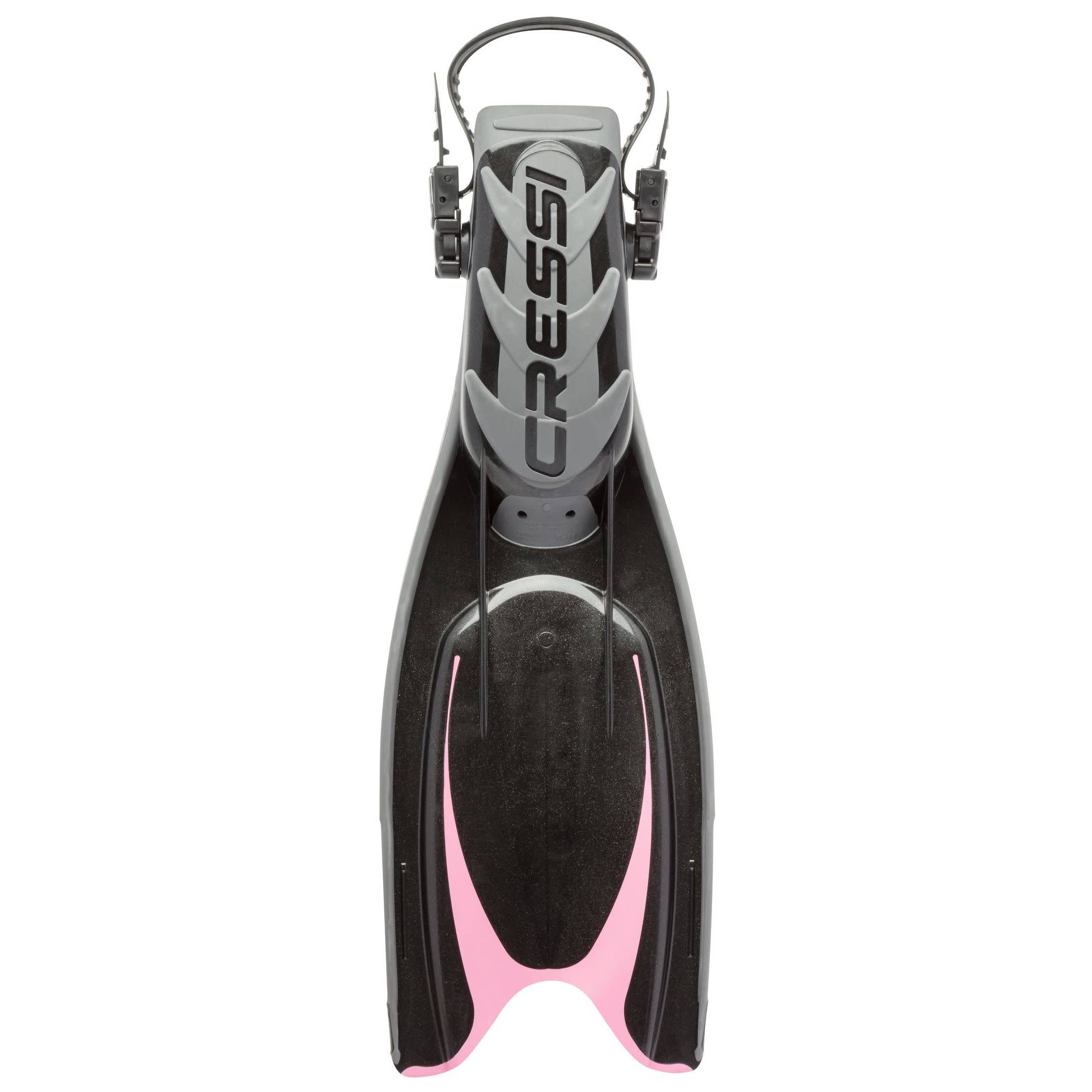 cressi frog plus open heel fins pink back