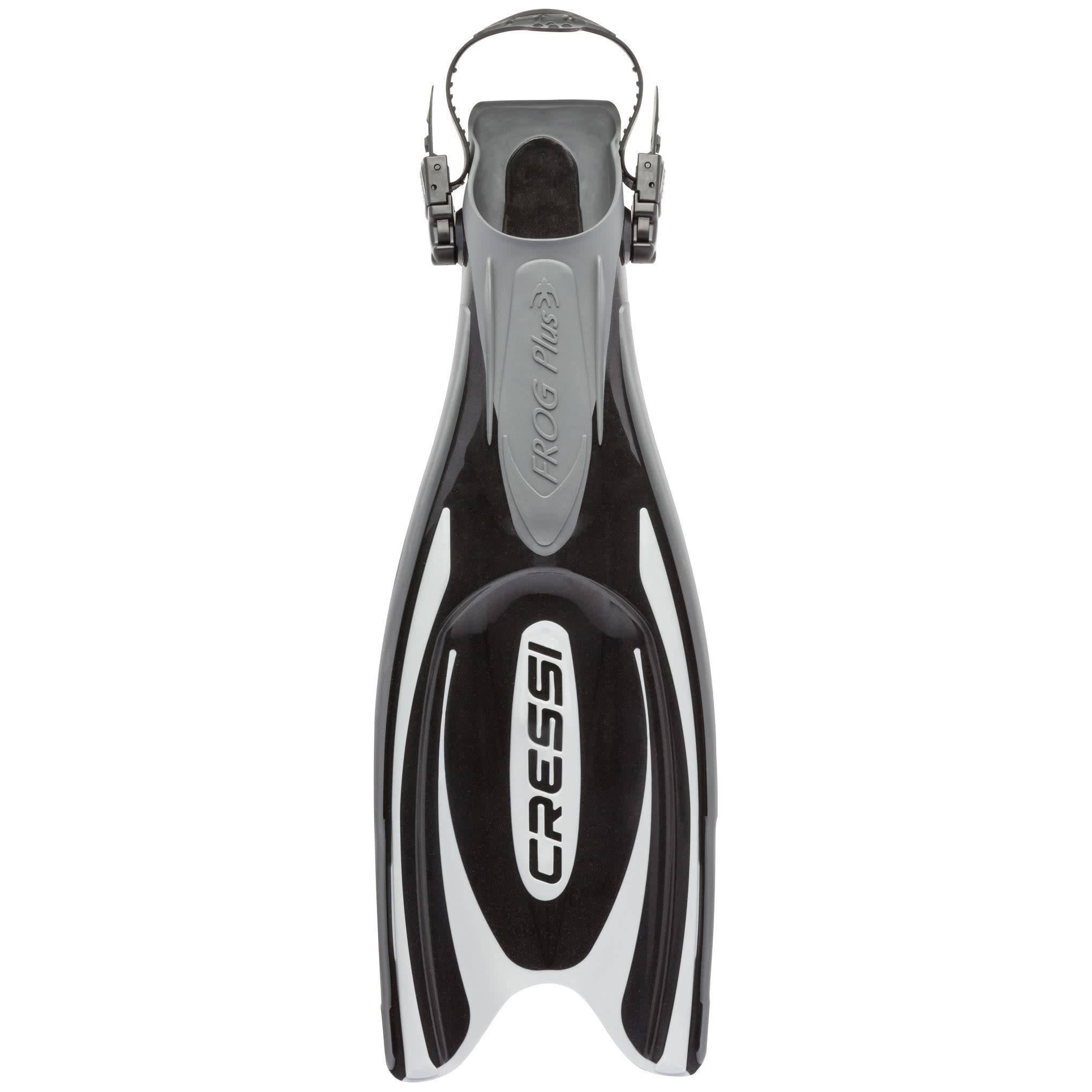 cressi frog plus open heel fins silver front