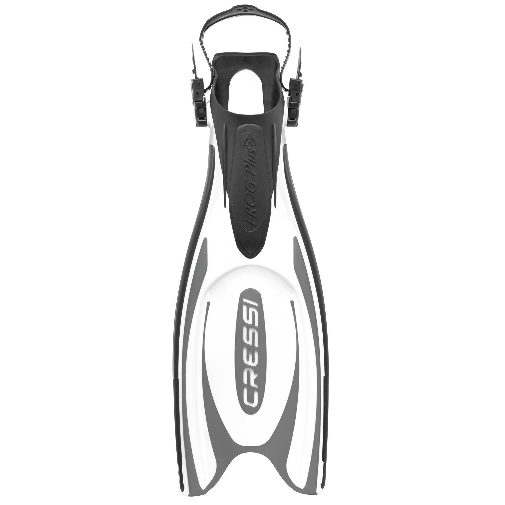 cressi frog plus open heel fins white front