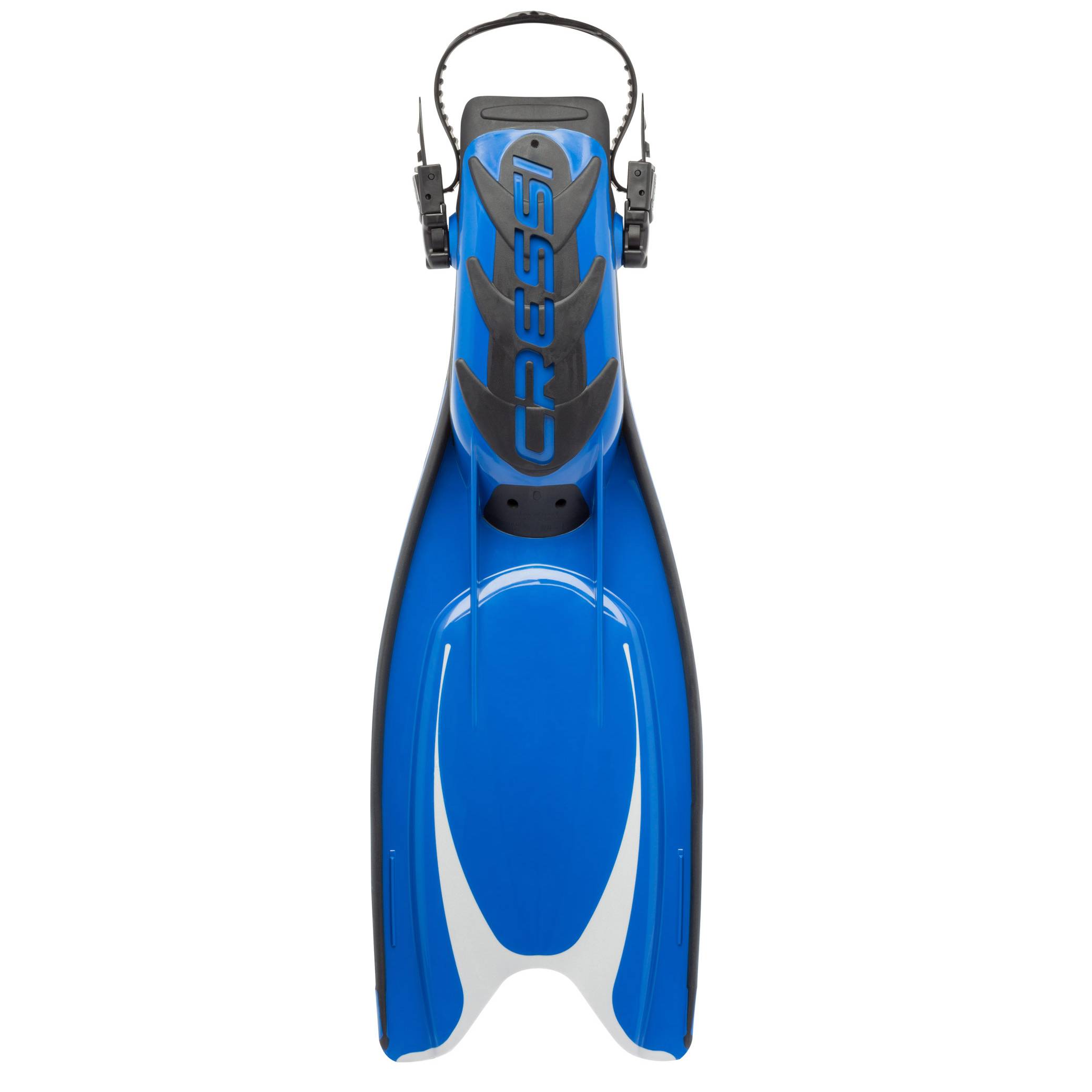 cressi frog plus open heel fins blue back
