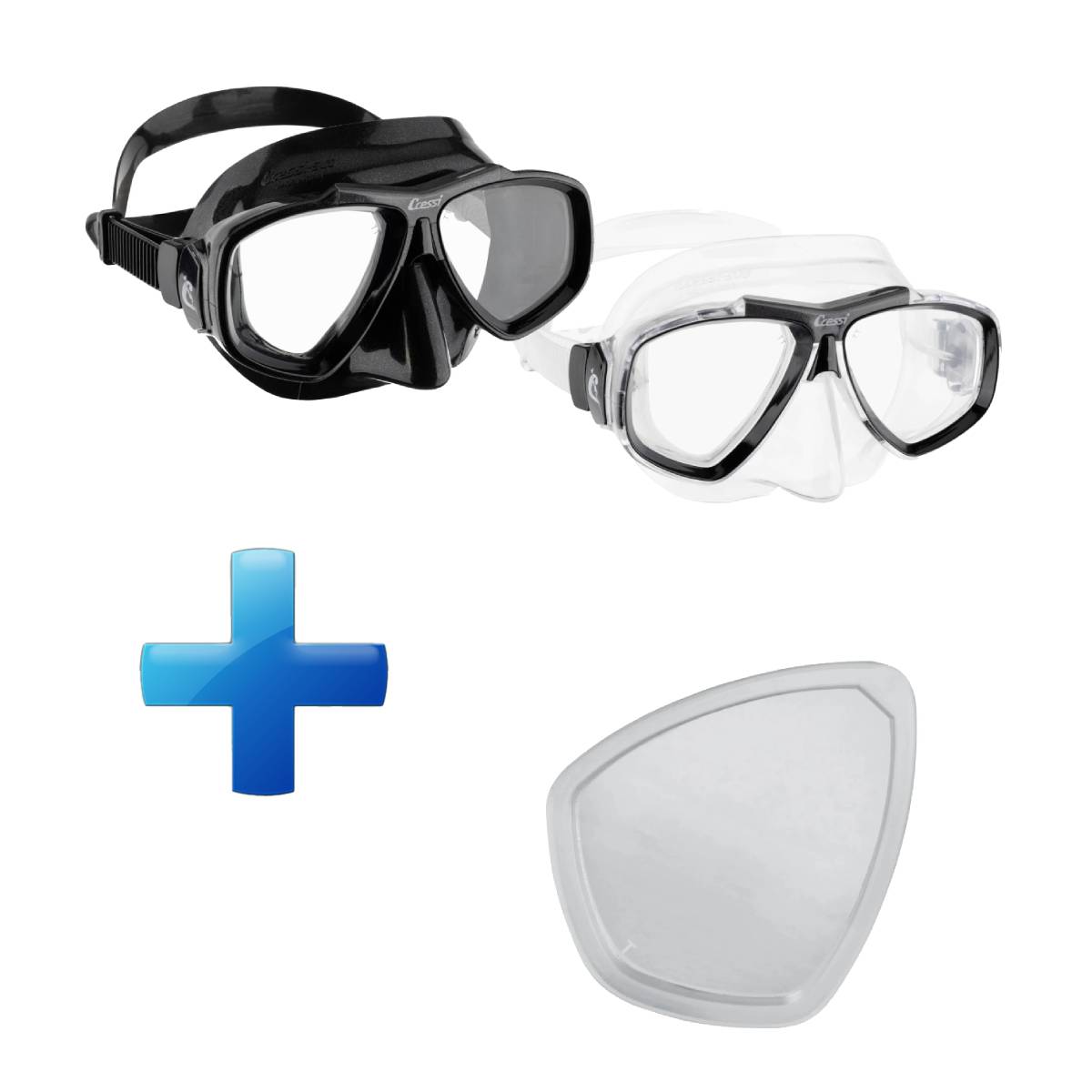 cressi focus mask and fitted lenses