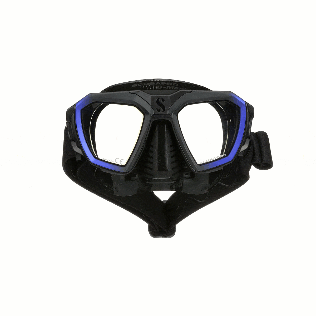 scubapro d-mask black skirt + blue frames 360