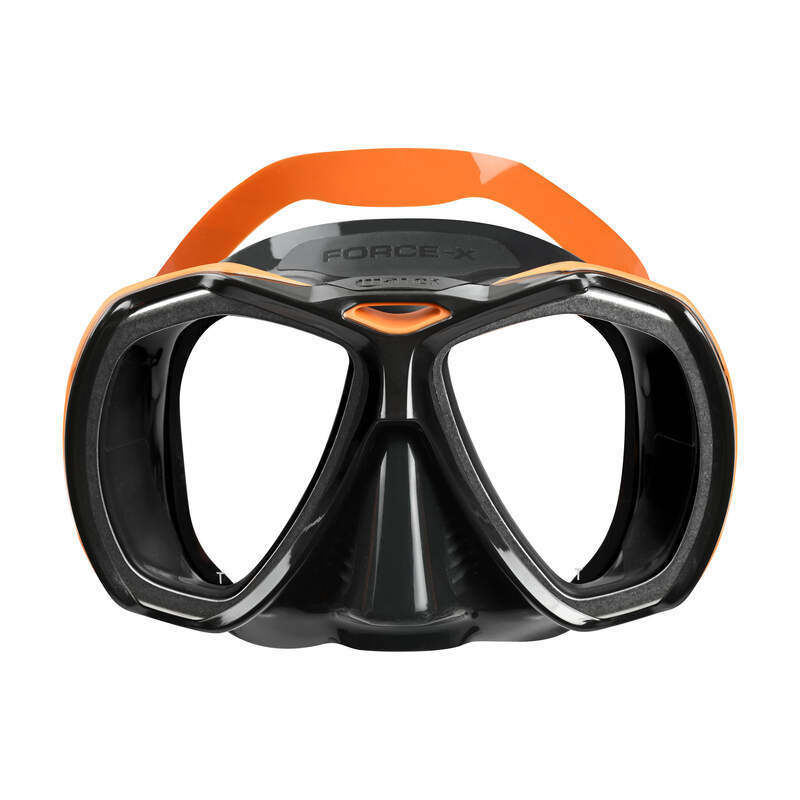 mares force x mask black orange front
