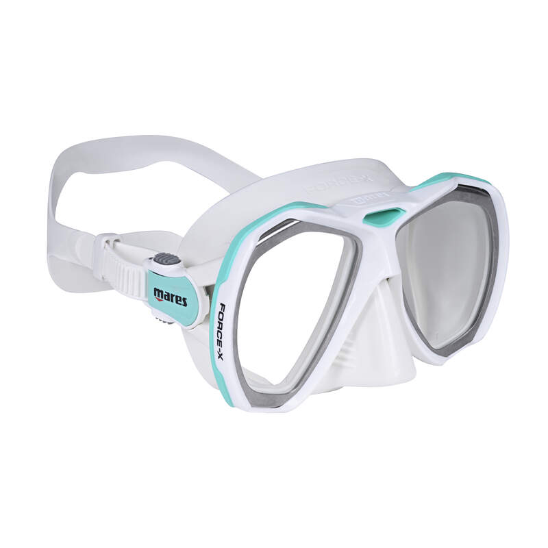 mares force x mask white aqua