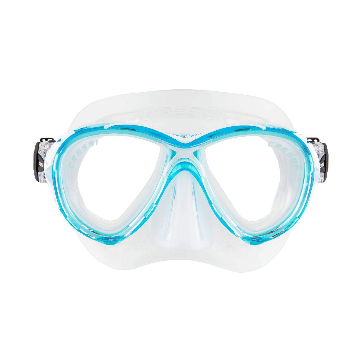 cressi naxos dive mask clear aqua front