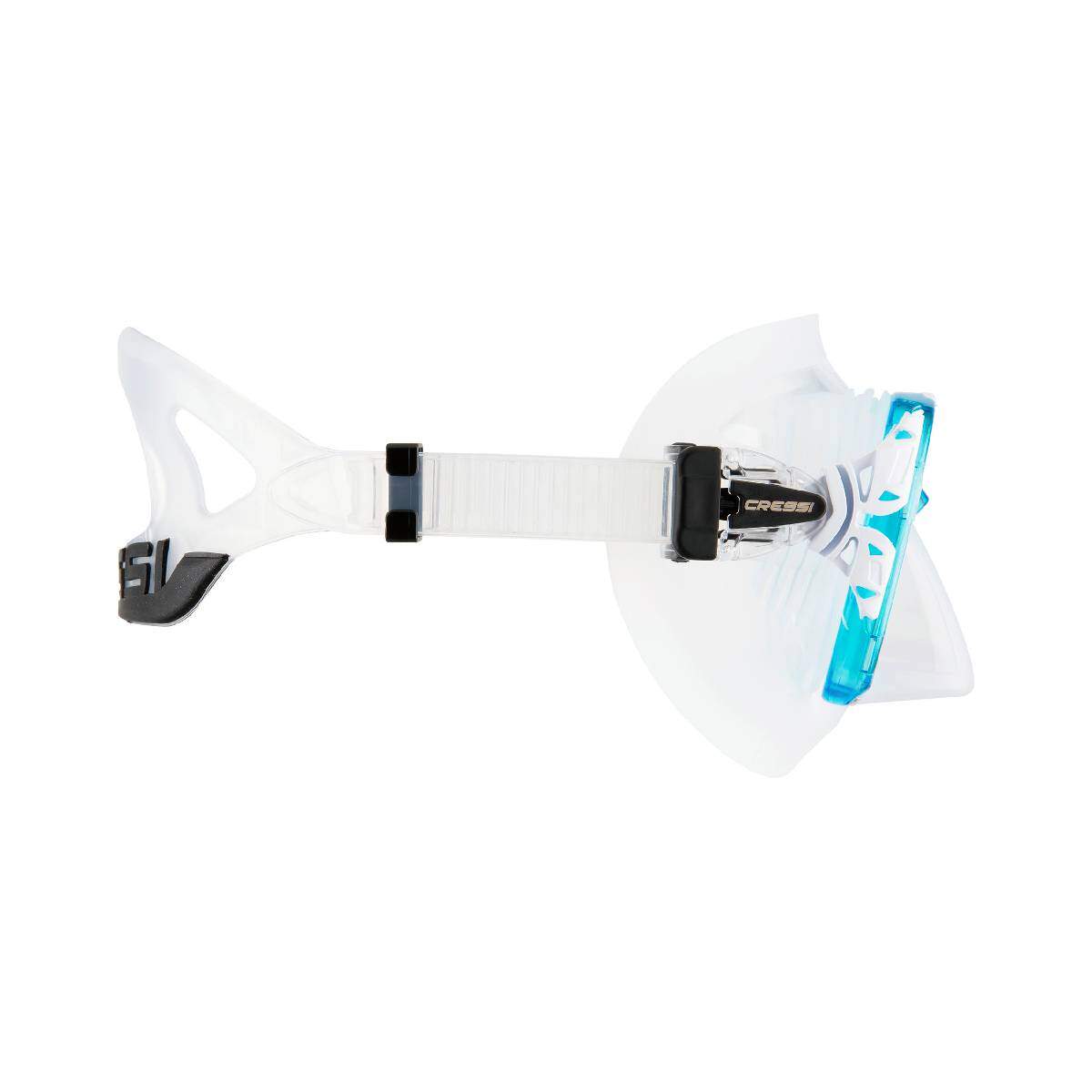cressi naxos dive mask clear aqua side