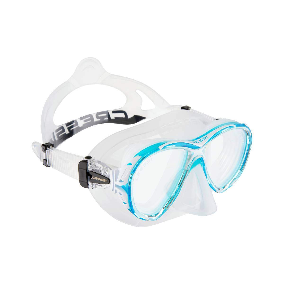 cressi naxos dive mask clear aqua