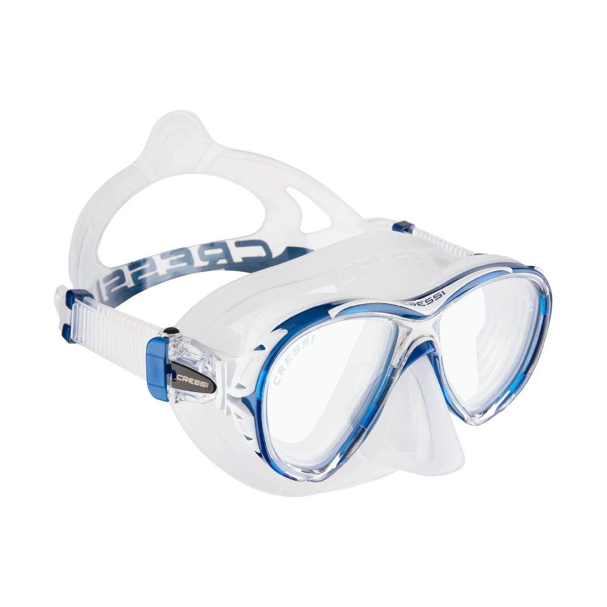 cressi naxos dive mask clear blue