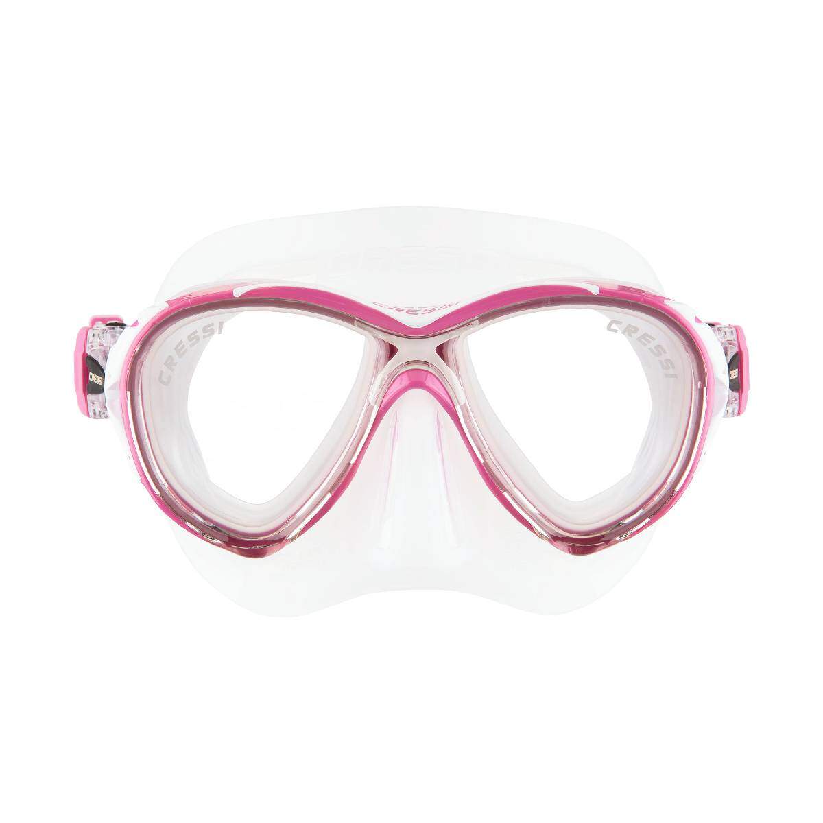 cressi naxos dive mask clear pink front