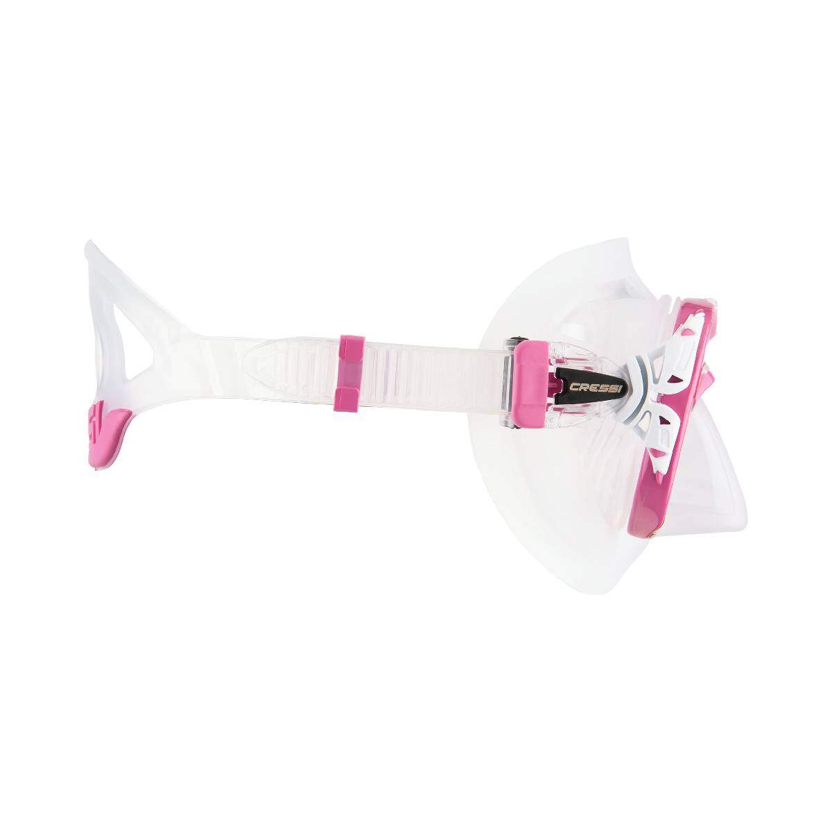 cressi naxos dive mask clear pink side