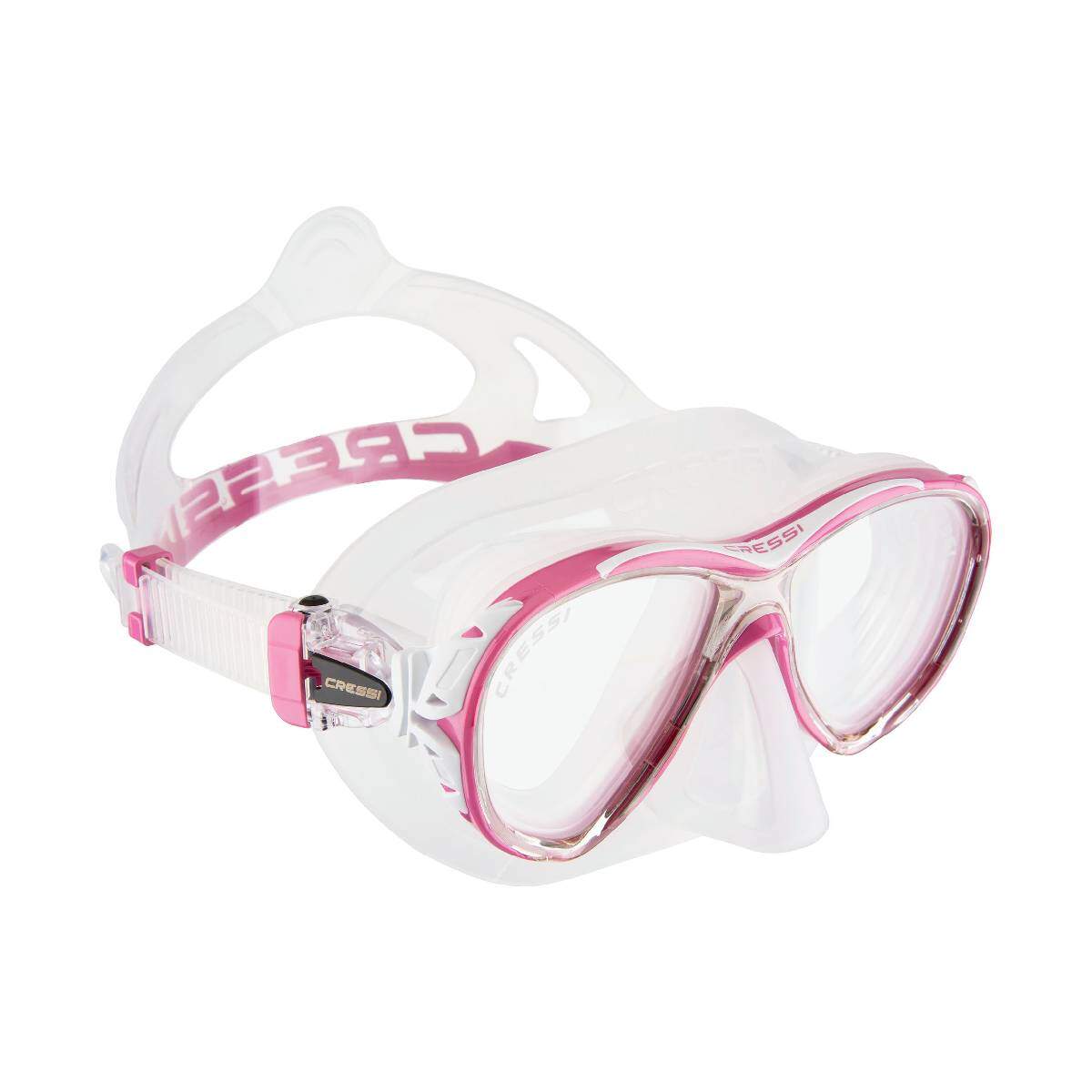 cressi naxos dive mask clear pink