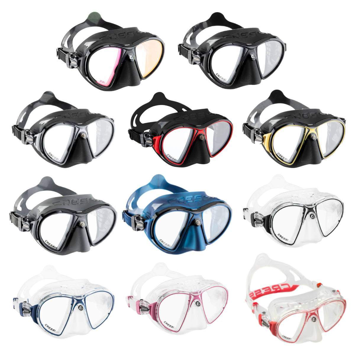 cressi zeus dive mask all colours