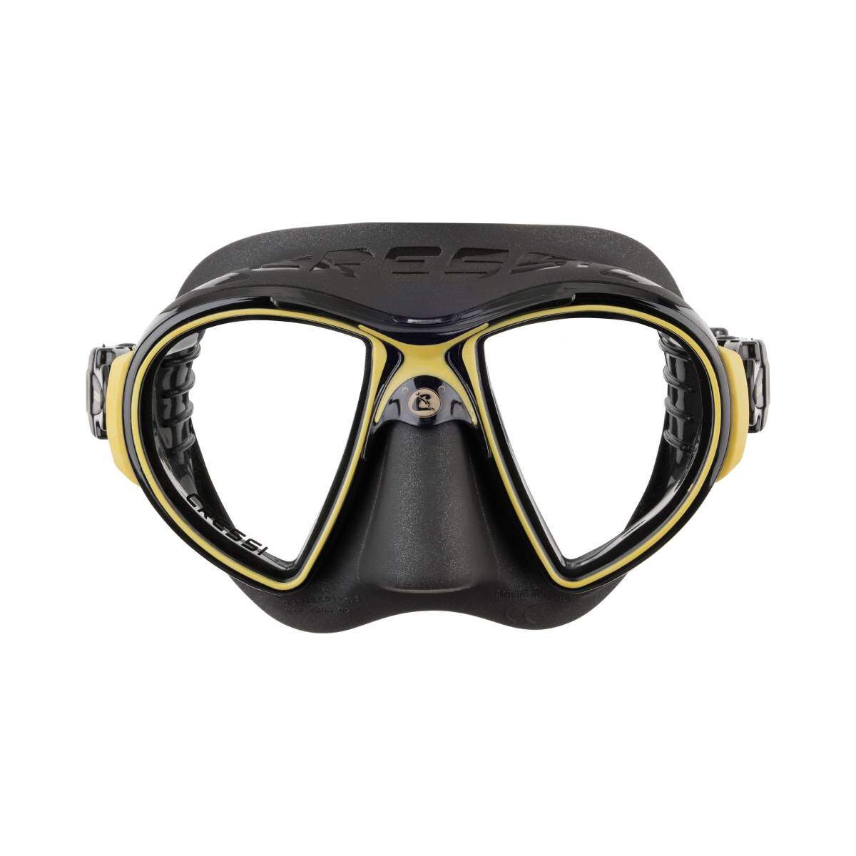 cressi zeus dive mask black gold front