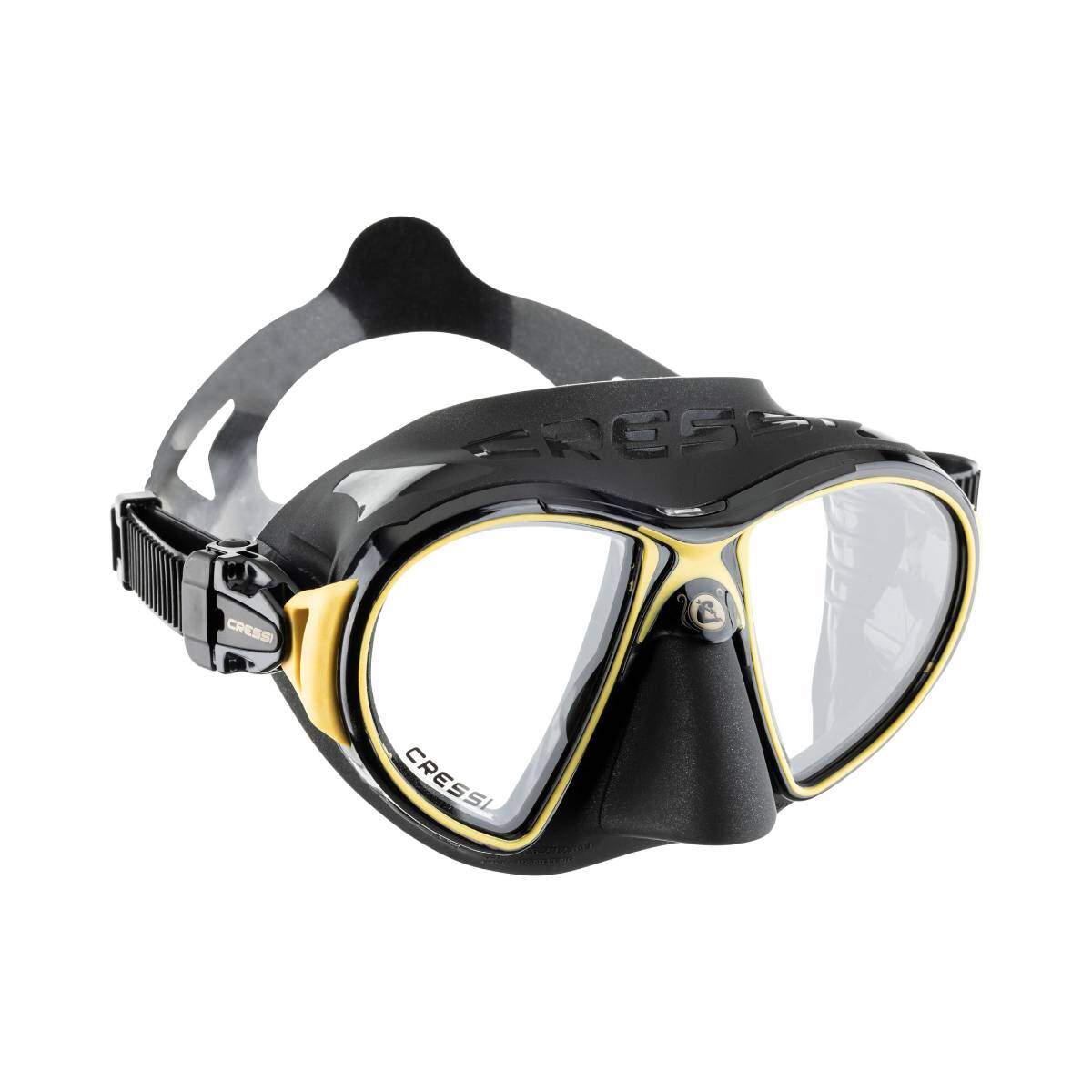 cressi zeus dive mask black gold