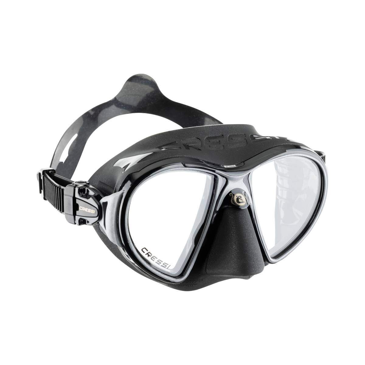 cressi zeus dive mask black silver