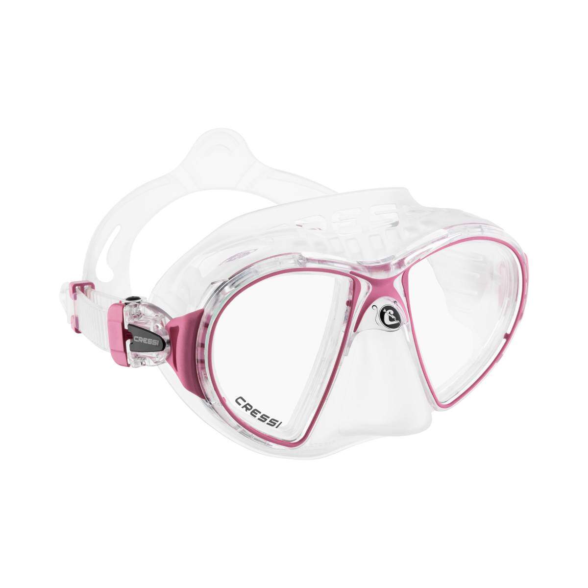cressi zeus dive mask clear pink