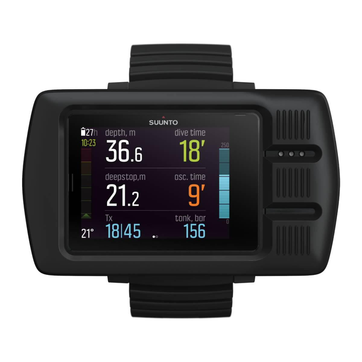 suunto eon steel black front with display details