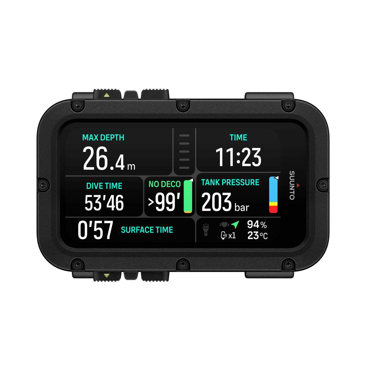 suunto nautic black dive computer without strap.