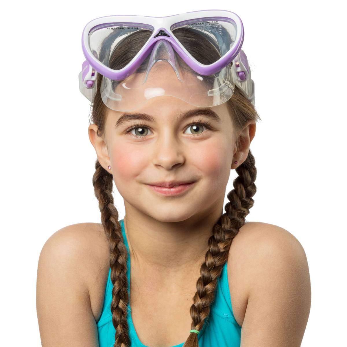 cressi junior rocks mask purple on girl